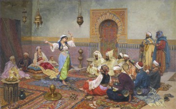 アラブのパーティーダンサー ジュリオ・ロザーティ Oil Paintings